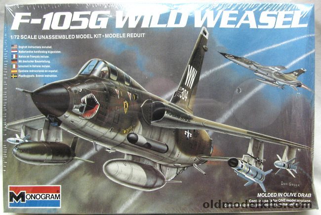 Monogram 1/72 F-105G Wild Weasel -Thunderchief, 5431 plastic model kit